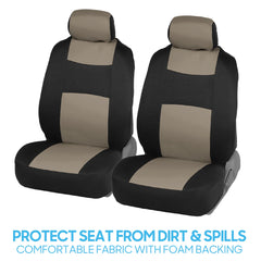 BDK PolyPro headrest covers in light beige refresh interior with quick customization.