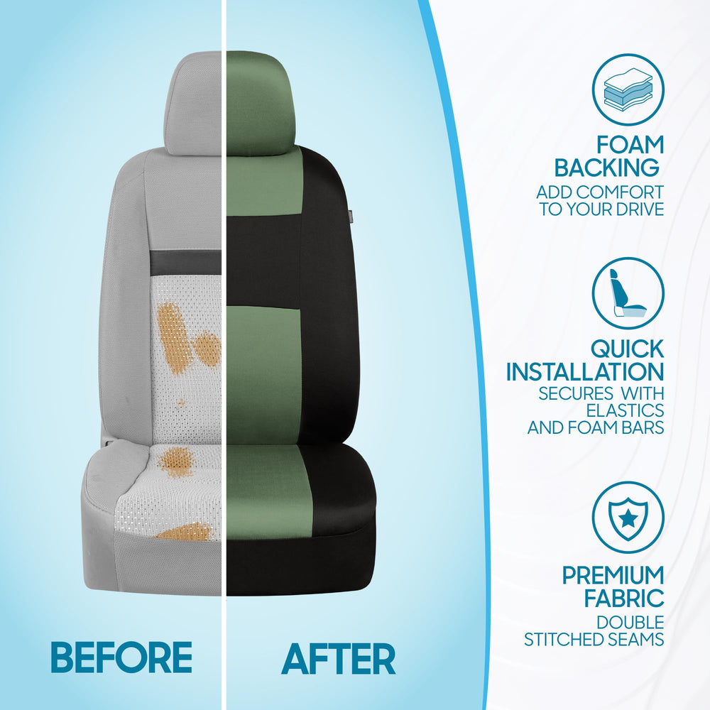 BDK PolyPro two-tone design in green-on-black refreshes the interior.