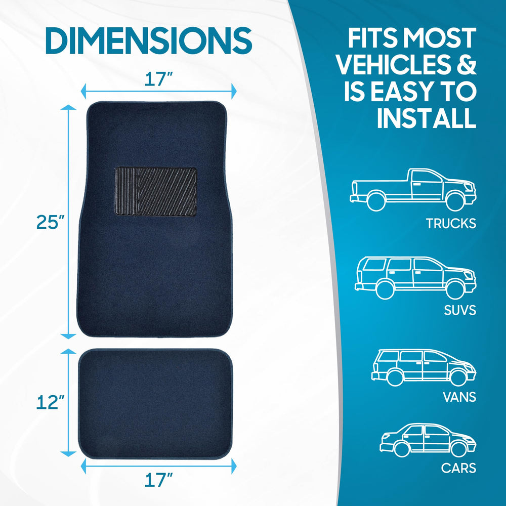 BDK Premium Blue car mats odorless materials promote fresh interior feel.