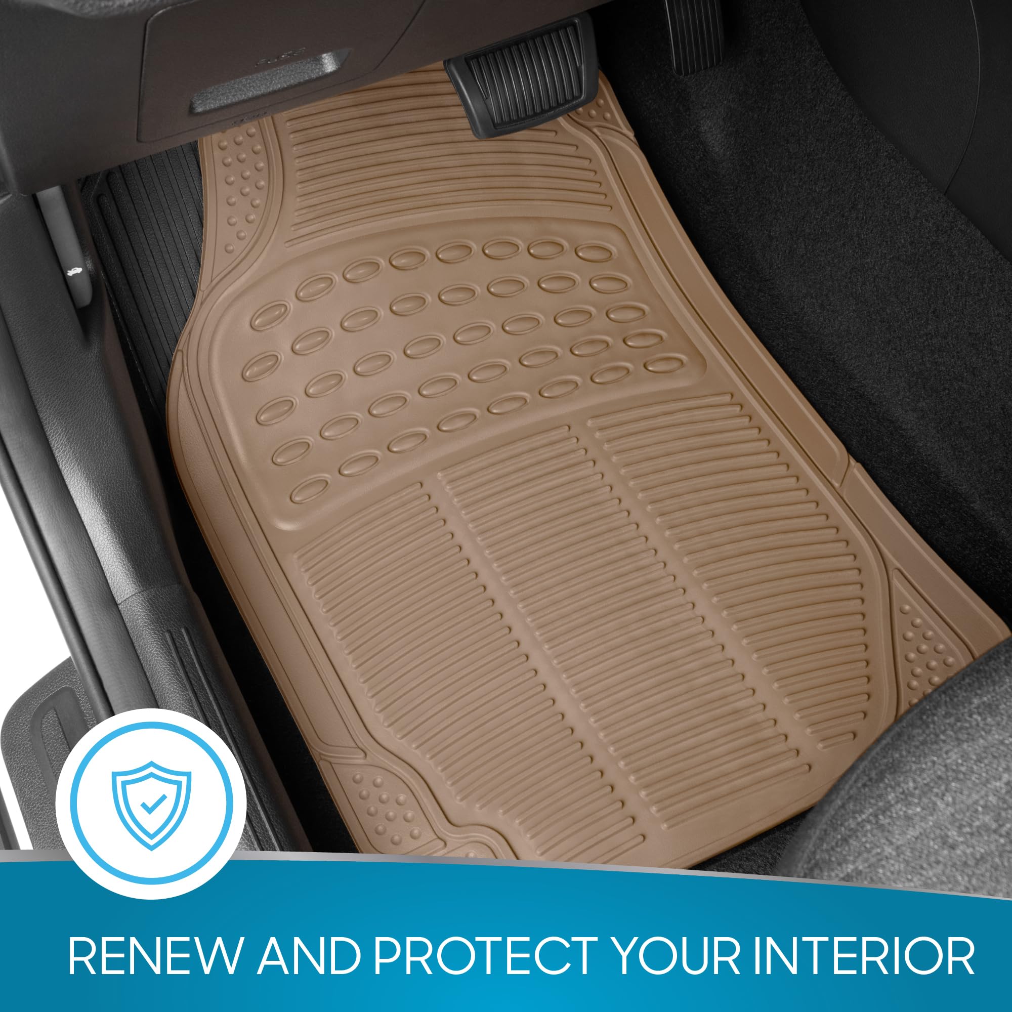 BDK ProLiner all-weather rubber mats endure daily use with rugged durability.