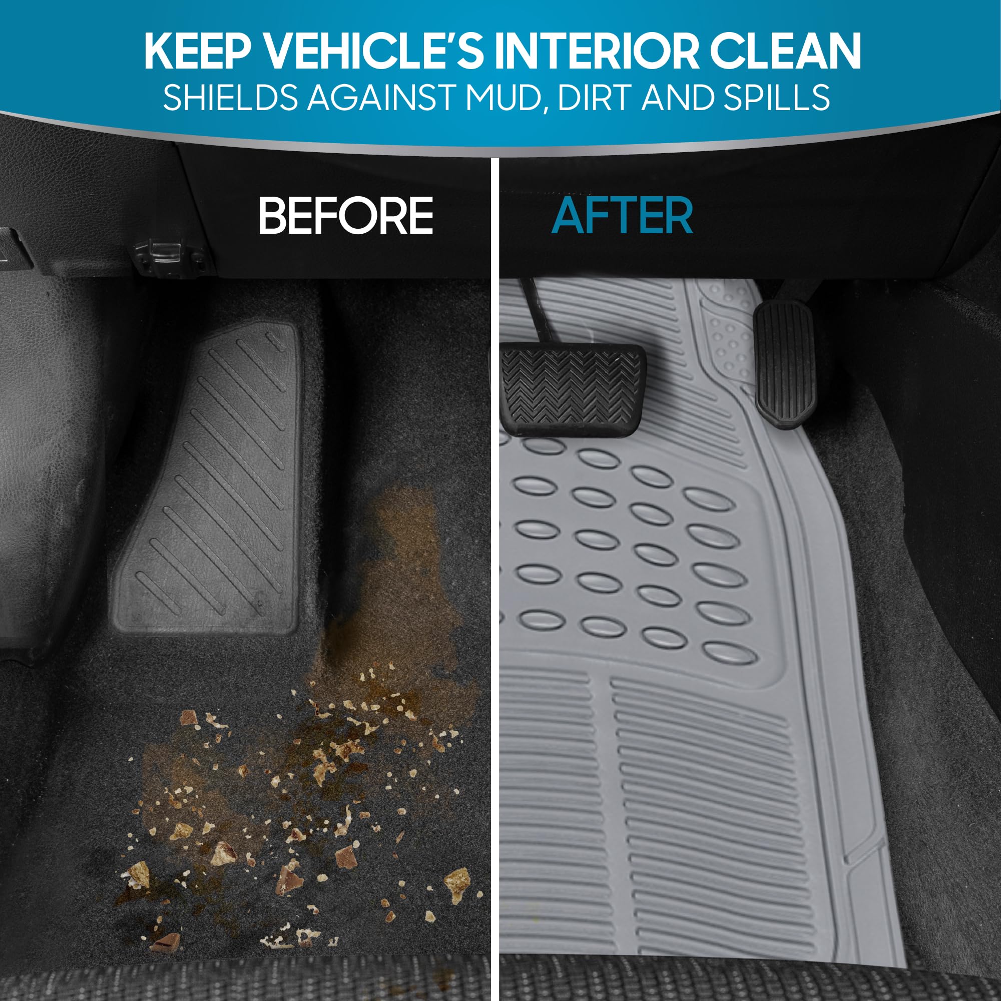 BDK ProLiner universal-trim-fit adapts to most vehicles.
