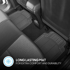 BDK all-weather mats set for front and rear with durable surface