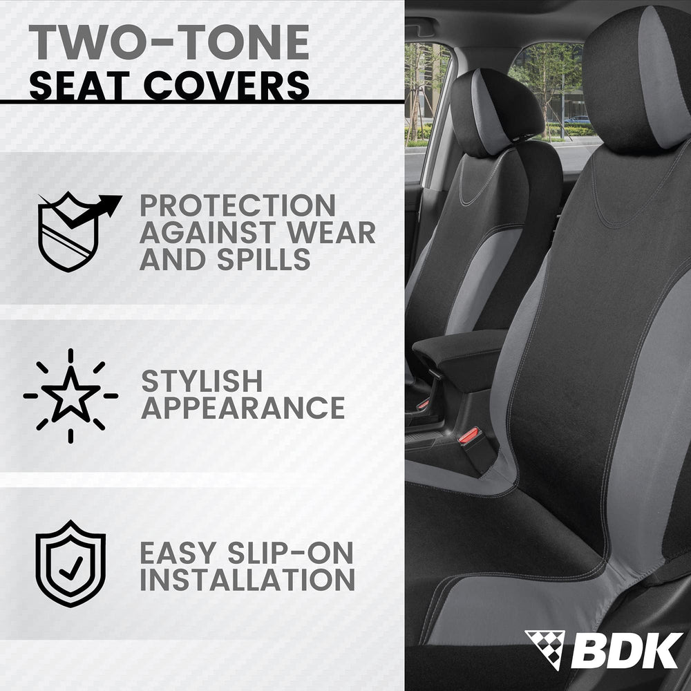BDK Ultrasleek gray back seat cover completes full protection.