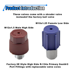 BDZMC low-pressure valve ready for leak-free A/C port servicing