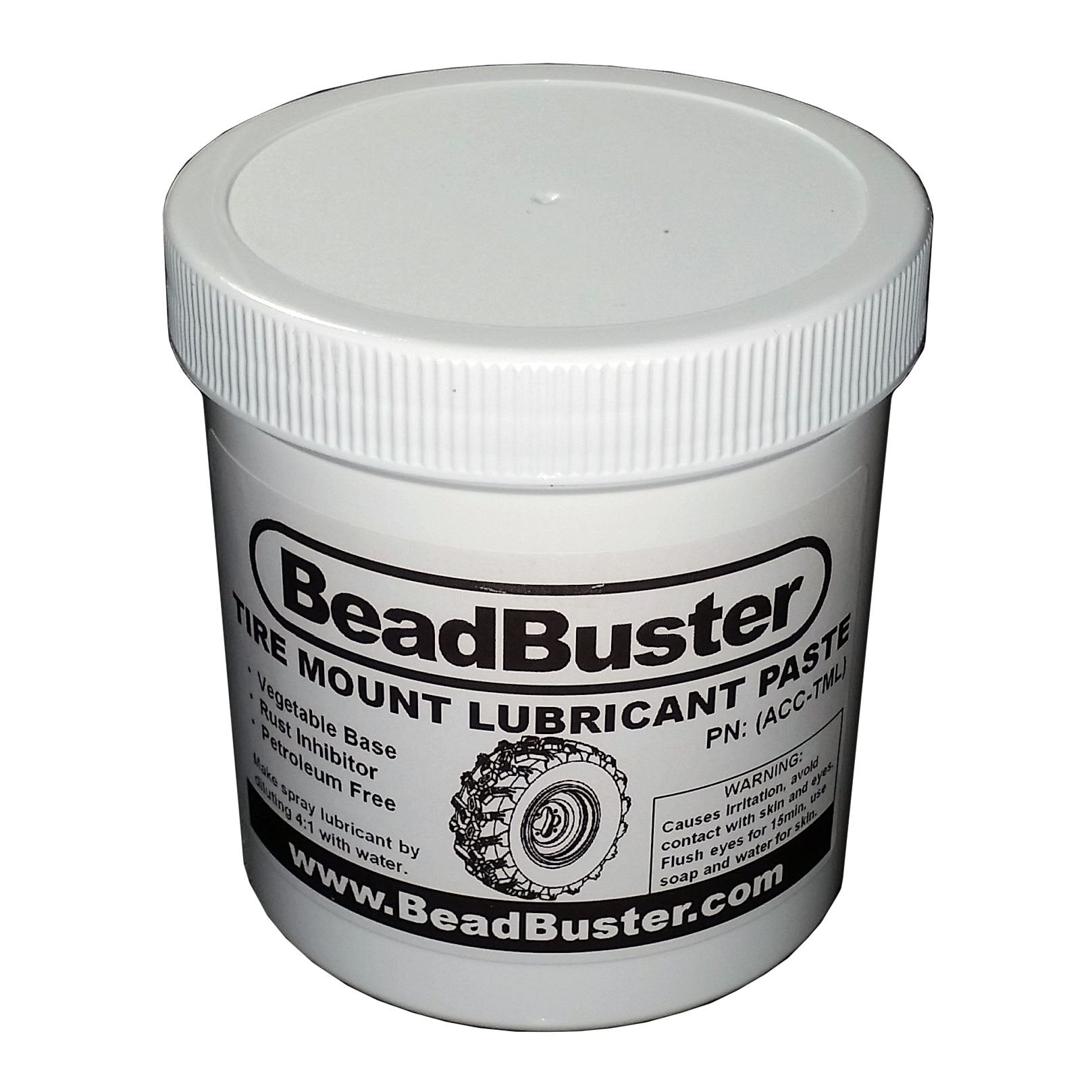 BeadBuster Acc-TML tire mounting paste bottle, 16 oz, ready for easy lubrication.