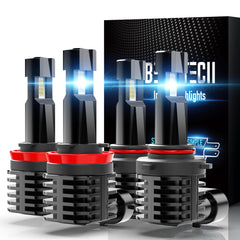 BEAMTECH 9005 H11 fog light bulbs for quick, tool-free installation.