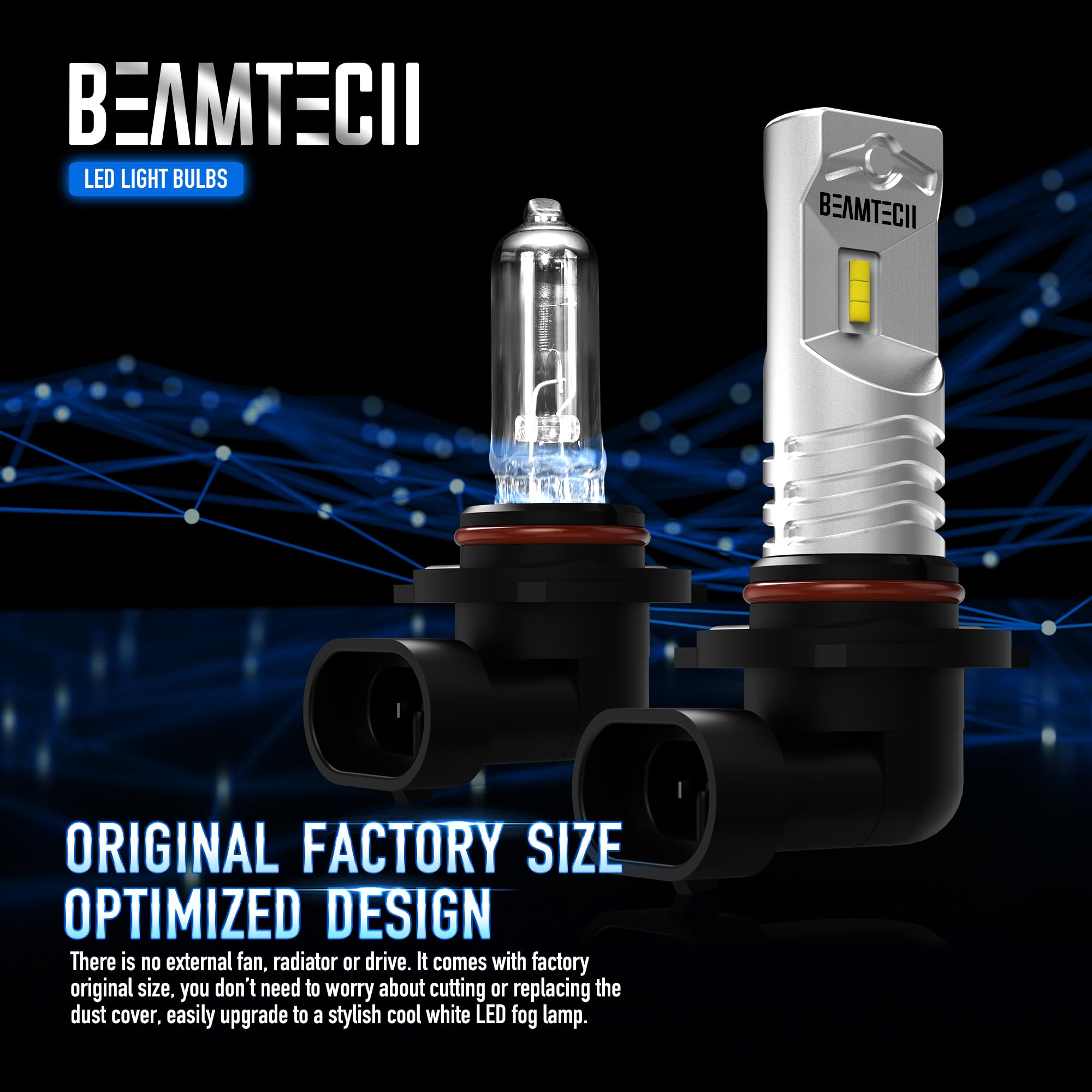 BEAMTECH H10 bulb featuring CSP chips delivering 800 lumens for fog driving