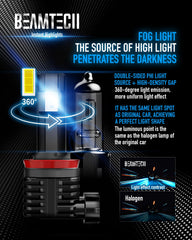 BEAMTECH H11 fog bulb durable-shell construction resists vibration and temperature changes.