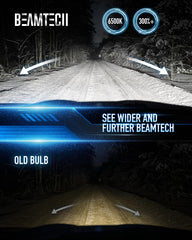 BEAMTECH 9008 fog bulbs with 360-degree adjustable beam for precise alignment.