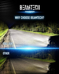 BEAMTECH H8/H9 fog light bulb showing direct installation.