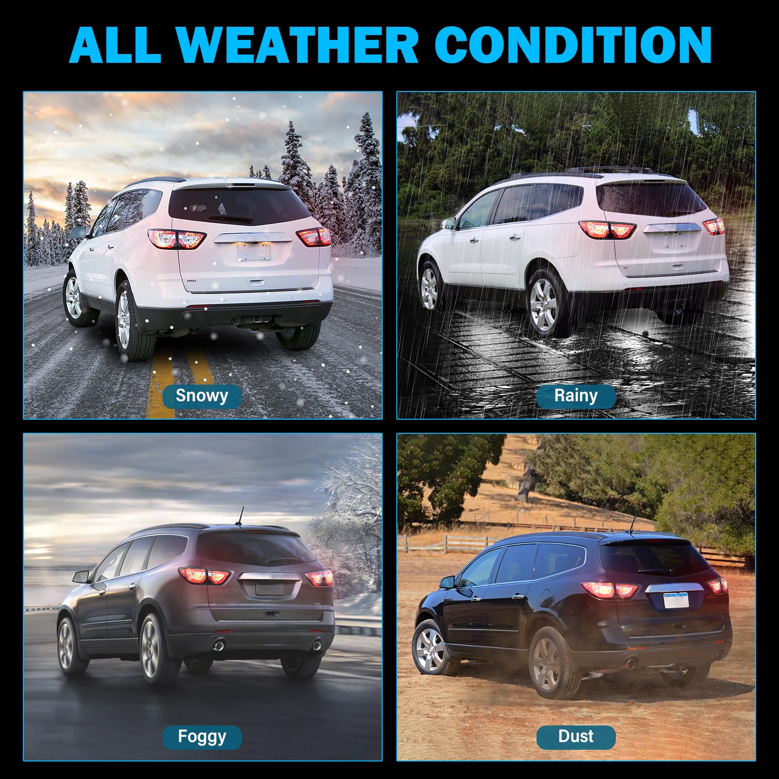 BeamTrack Chevy Traverse tail light for rainy conditions and fog