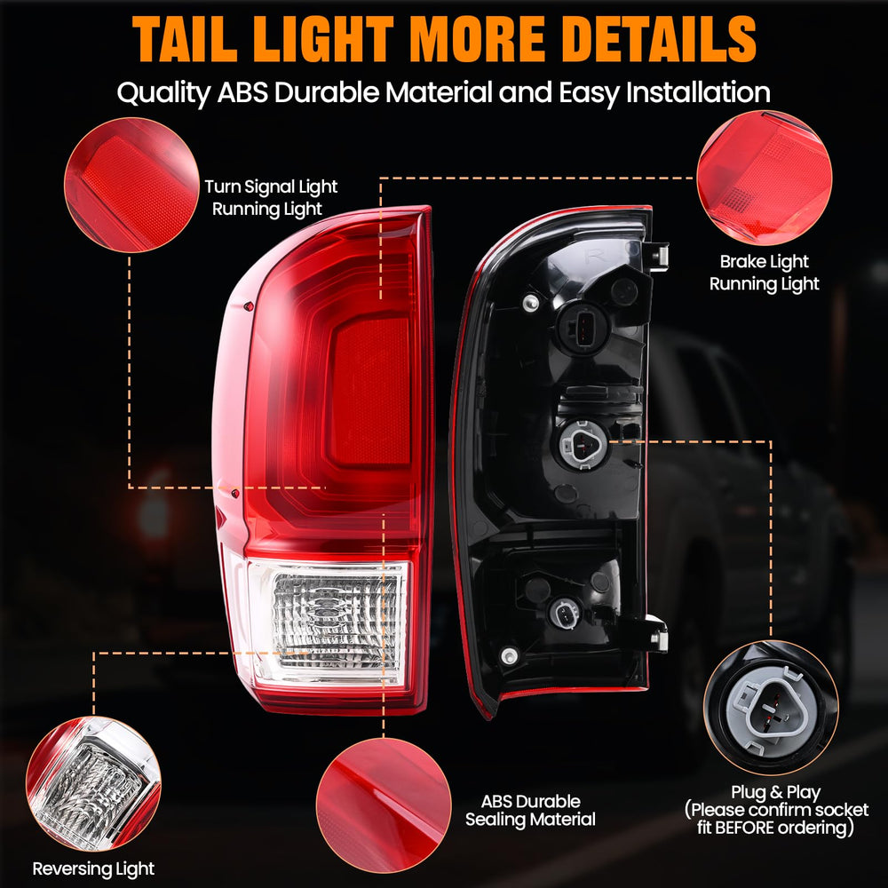BeamTrack Tacoma tail light left assembly bulbs included for immediate use