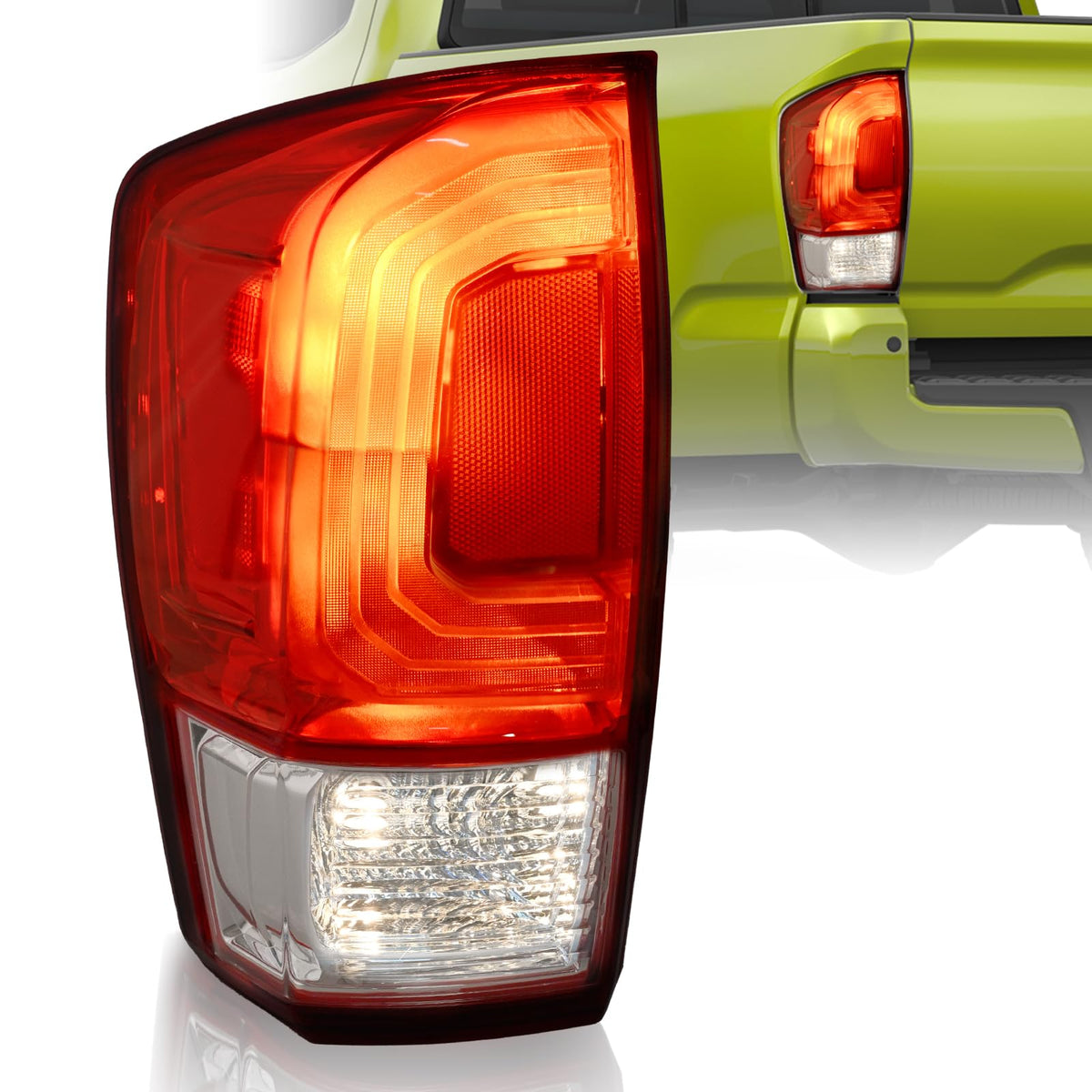 BeamTrack Tacoma tail light left assembly close-up lens for enhanced rear visibility