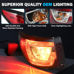 BeamTrack tail light assembly with brake and turn signals for Traverse