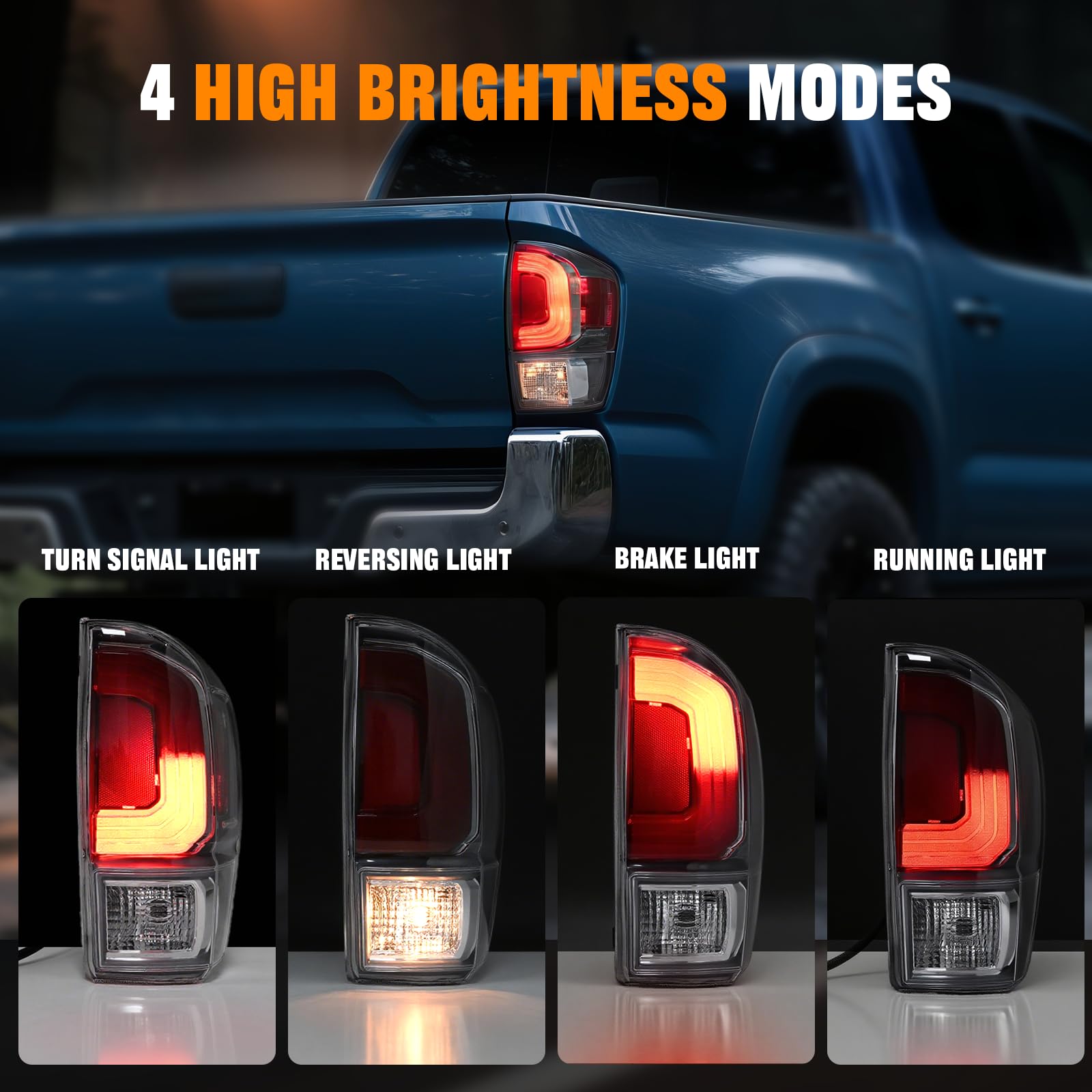 BeamTrack tail light brake signal brightly illuminates for enhanced visibility.