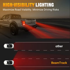 BeamTrack left taillight with bulbs included for quick replacement