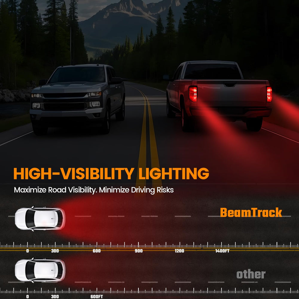 BeamTrack ABS housing resists impacts and harsh weather.