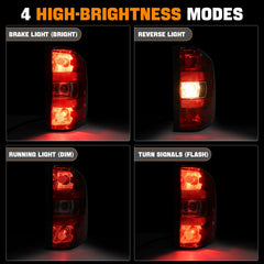 Durable PC plastic housing protects the taillight in harsh weather conditions.