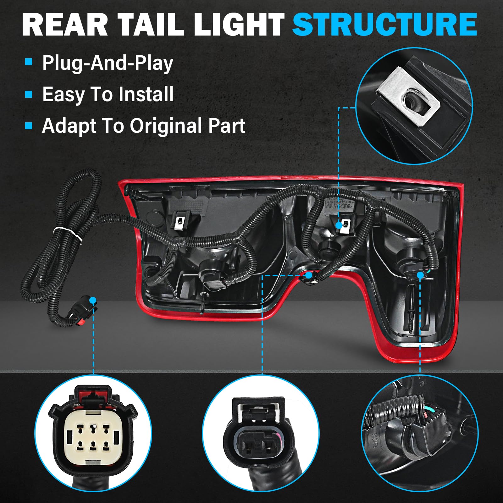 BeamTrack tail light at night demonstrates bright brake and running signals