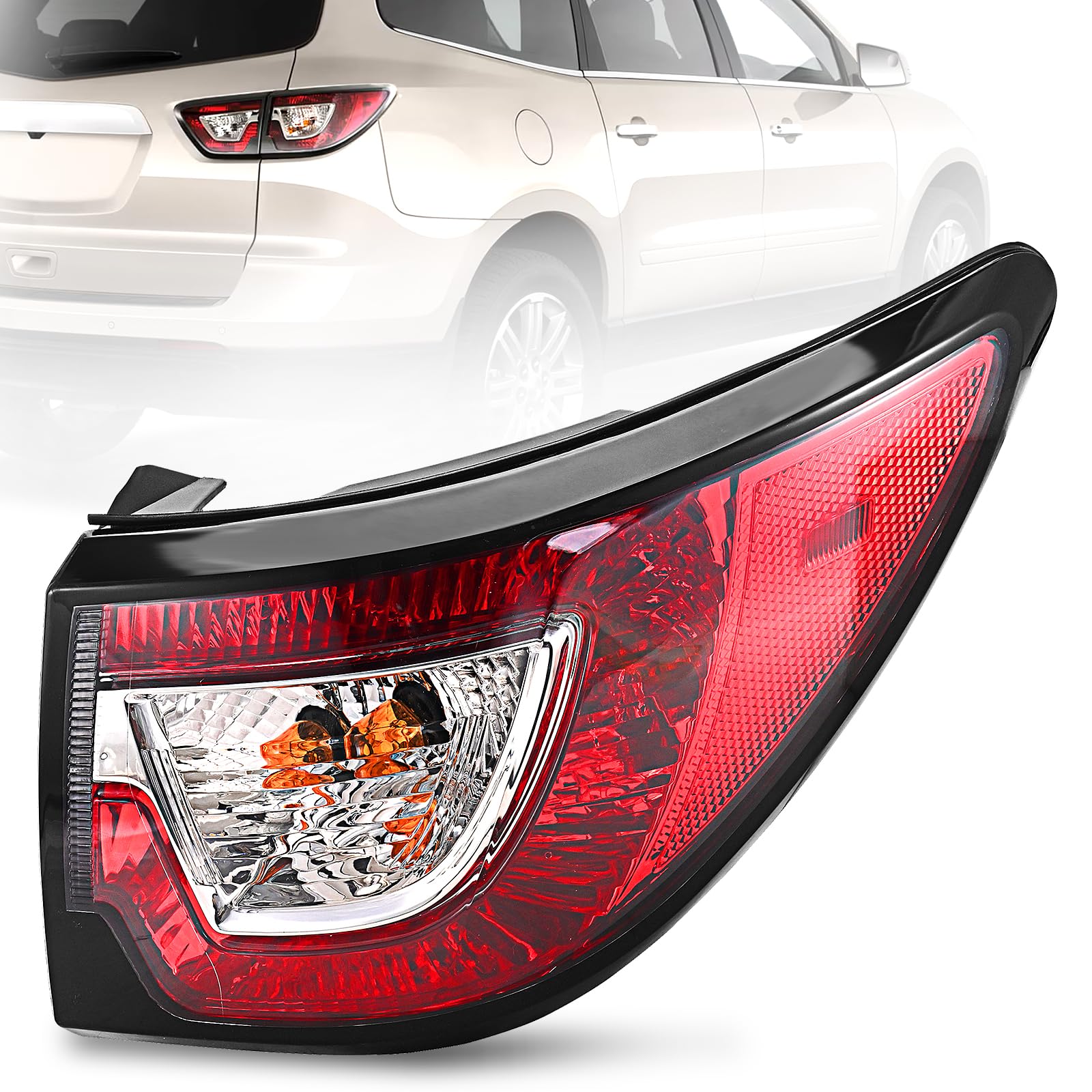 BeamTrack right-side tail light for Chevy Traverse 2013-2017 with bright brake signal.