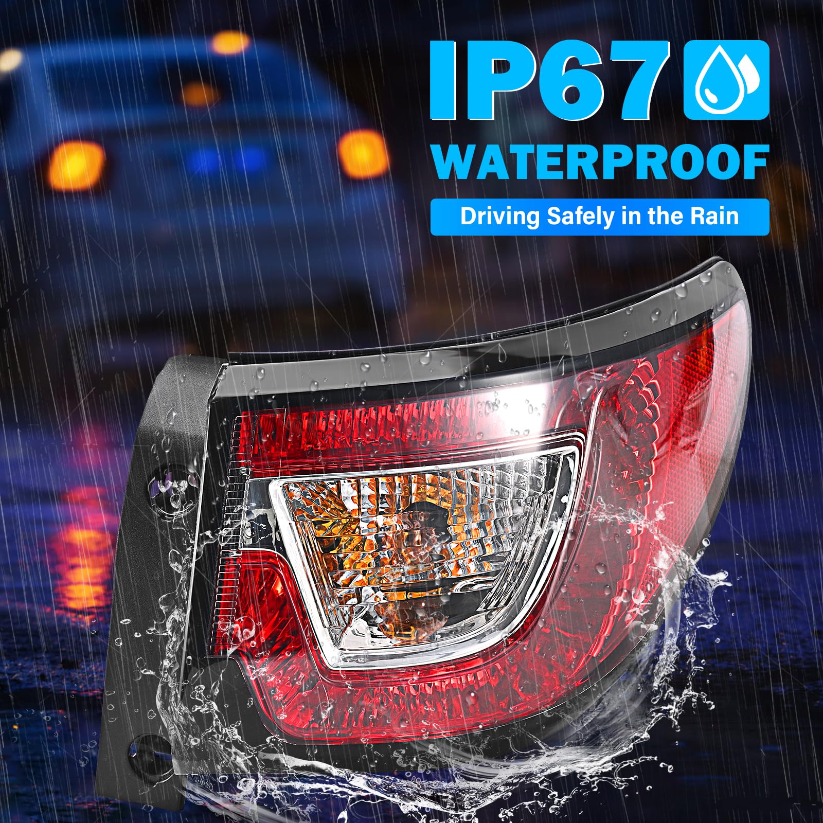 BeamTrack tail light boosts visibility in rain and fog.