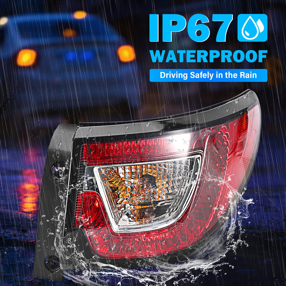 BeamTrack tail light boosts visibility in rain and fog.