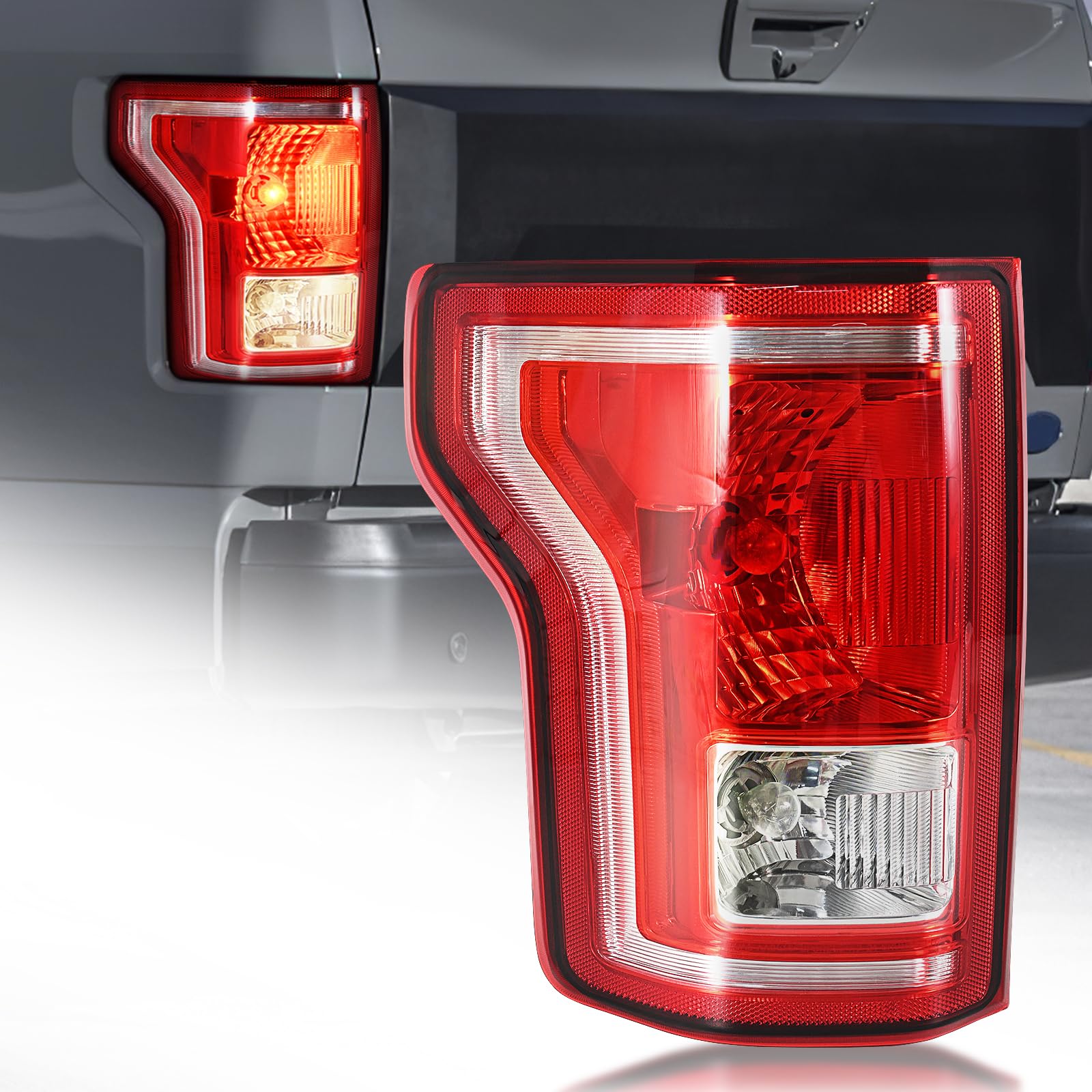 BeamTrack tail light assembly for Ford F-150 left side enhances nighttime visibility