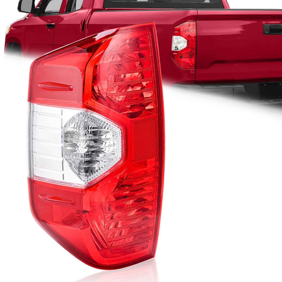 BeamTrack left tail light assembly for Toyota Tundra enhances braking visibility