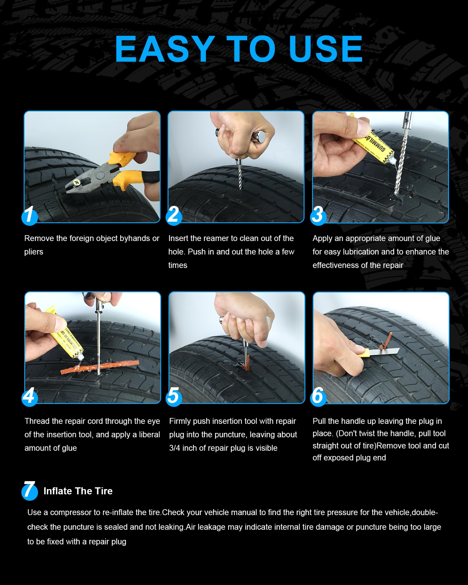 Beanewone knife and valve-stem tool for versatile roadside maintenance