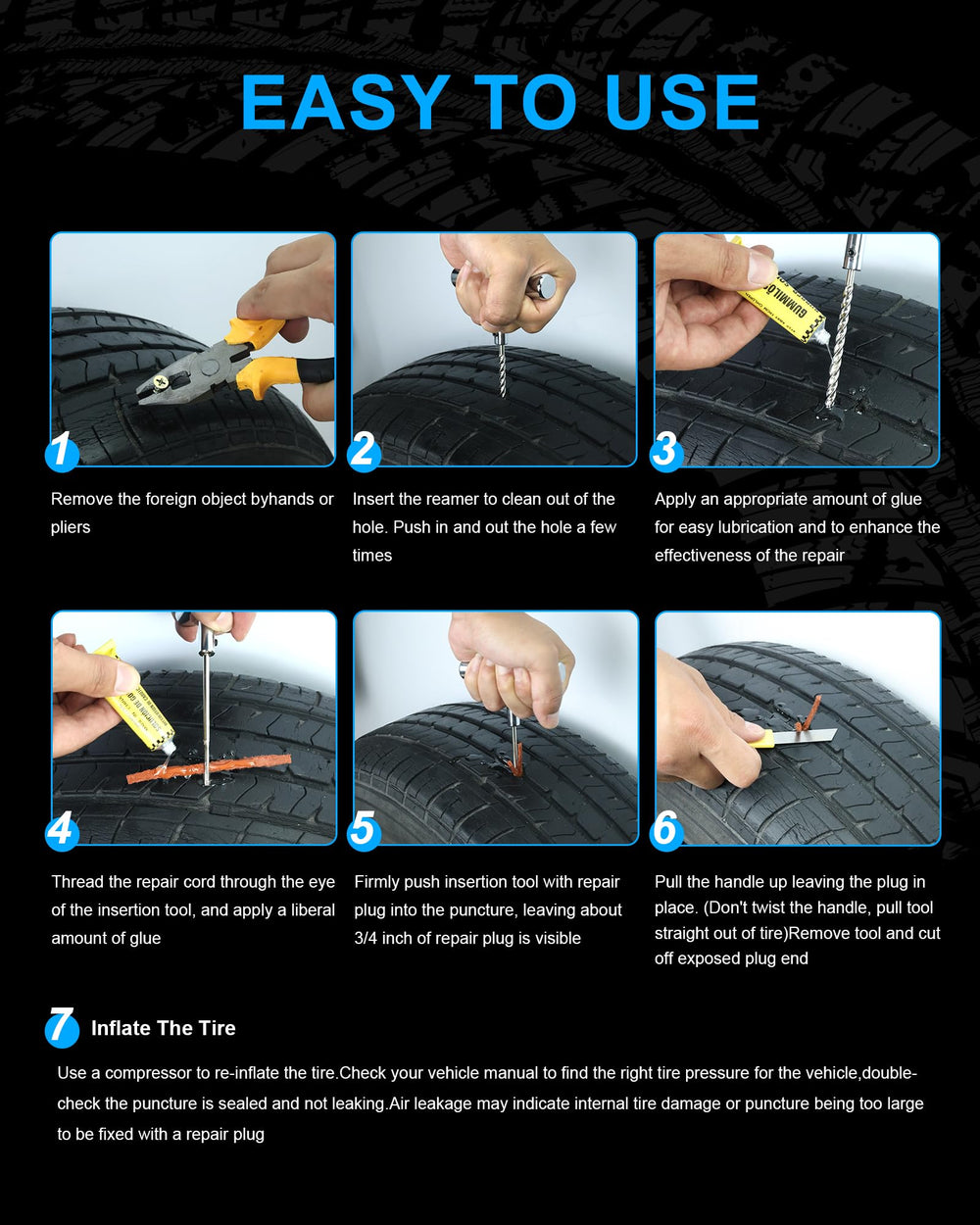 Beanewone knife and valve-stem tool for versatile roadside maintenance
