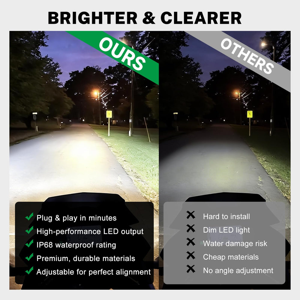 Bearolne 6000-6500K white light for clear trail illumination.