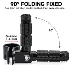 BEAROLNE M8 foot pegs fold 90deg for easy storage and safer riding