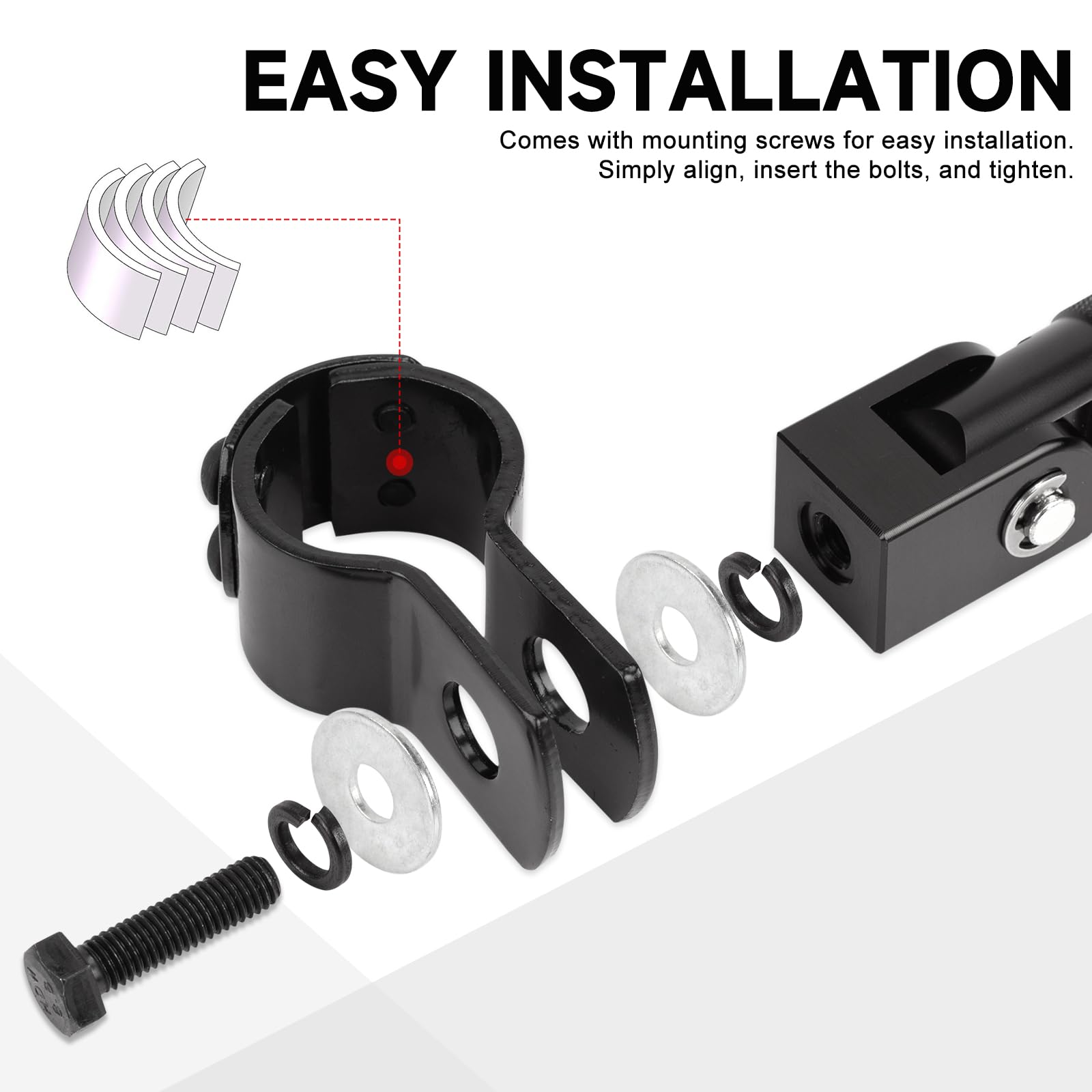 BEAROLNE M8 foot pegs come with clamps and gaskets for secure fit
