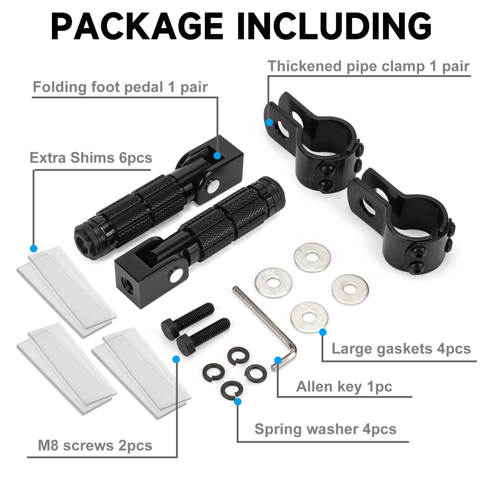 BEAROLNE M8 foot pegs compatibility with multiple brands increases versatility