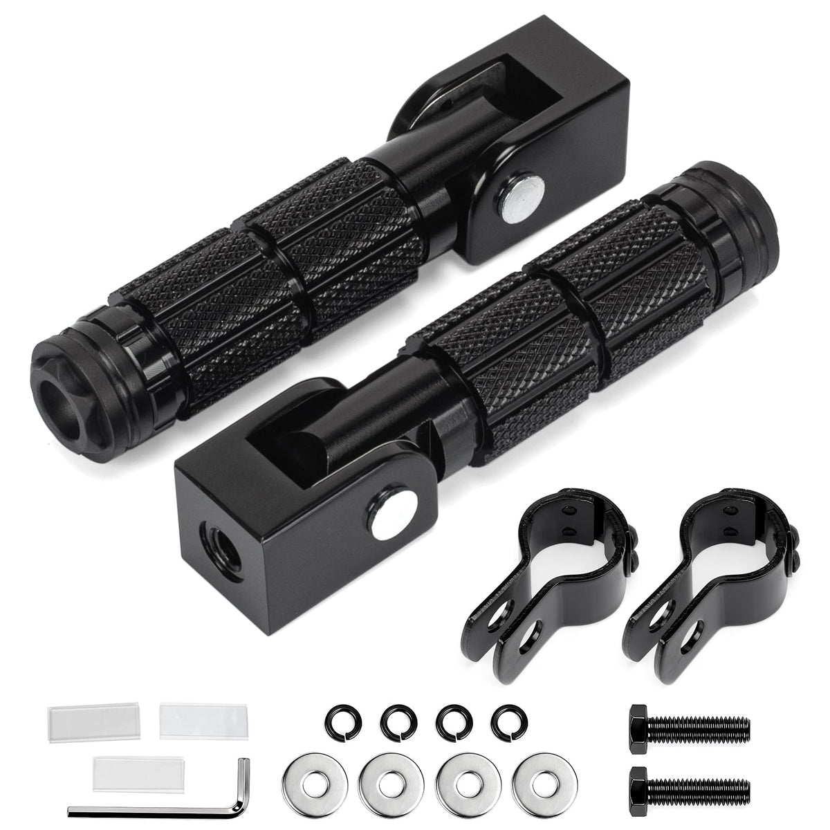 BEAROLNE M8 foot pegs wide-fitment showcase universal mounting and enhanced grip