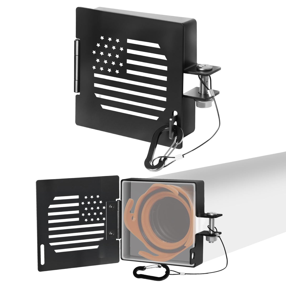 BEASYE aluminum RV bumper end cap with vent holes protects hoses outdoors.