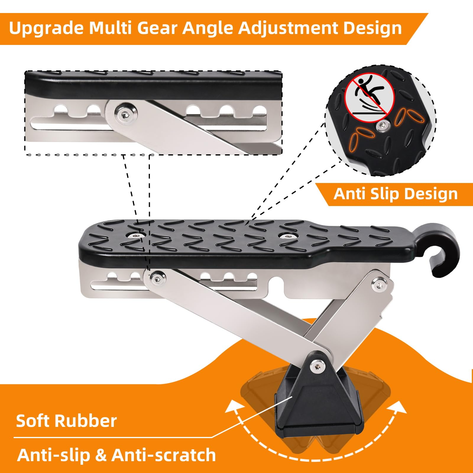 BEASYE Car Door Step sturdy-materials ensure reliable support up to 400lbs.