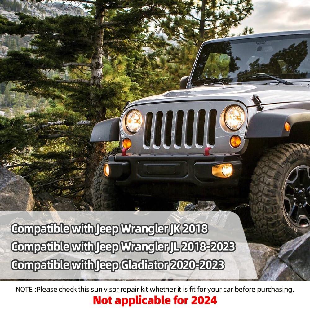 BEASYE sun visor upgrade fitting Wrangler JL 2018-2023 and Gladiator