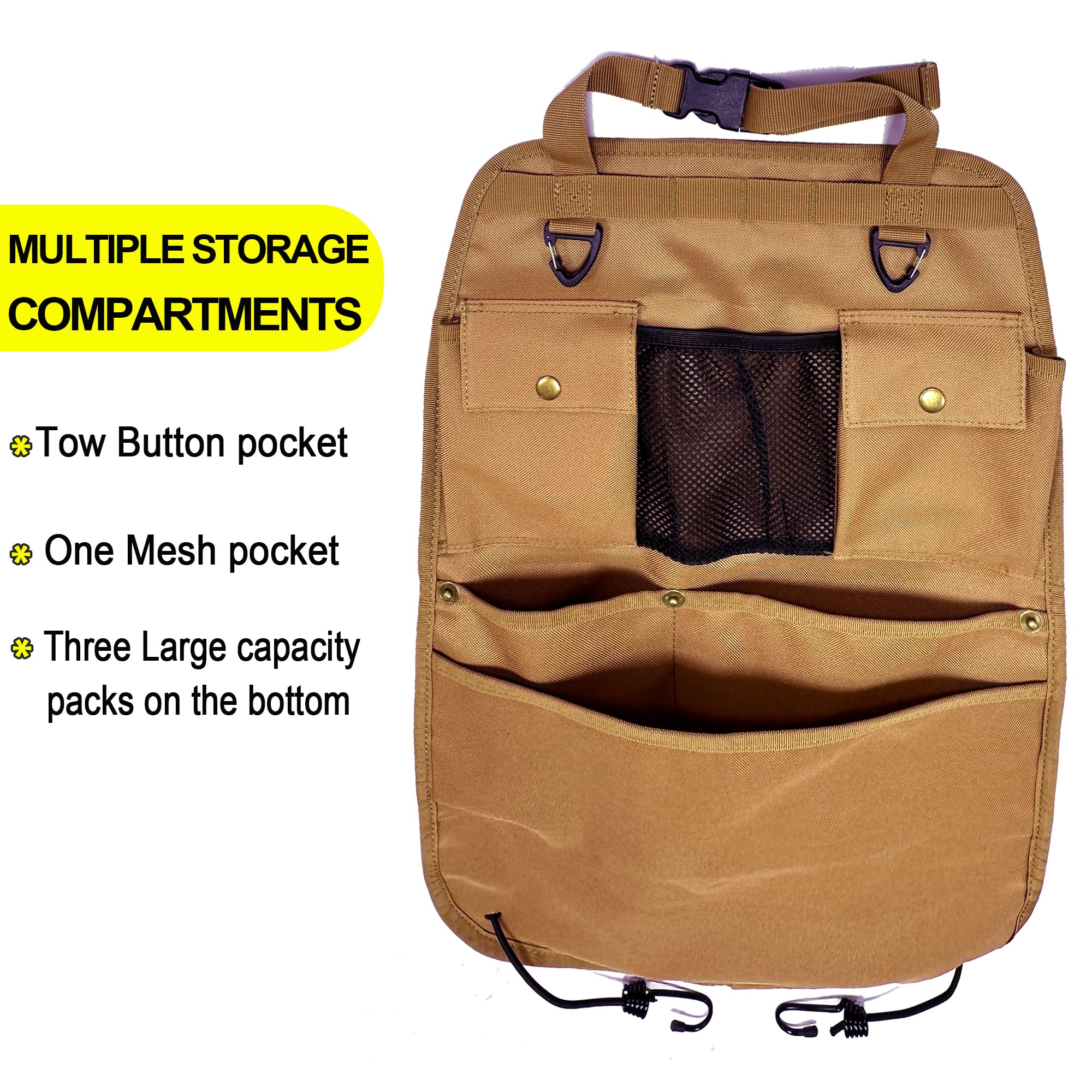 BEATUNEE dispenser pocket keeps trash bags organized while driving