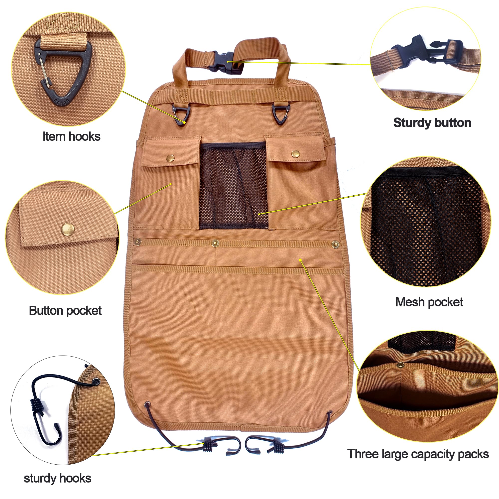 BEATUNEE organizer mounted on seat back secure and discreet