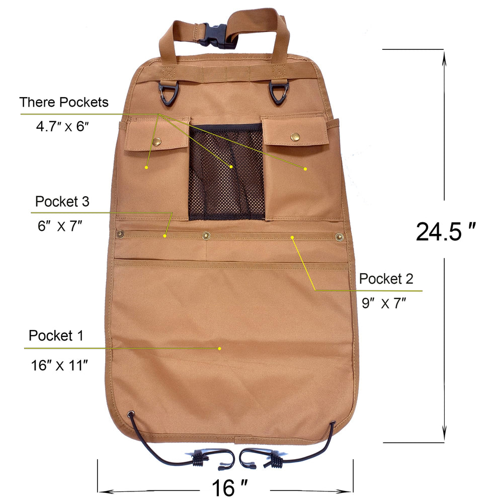 BEATUNEE organizer pockets with gear for sunglasses and maps—easy access