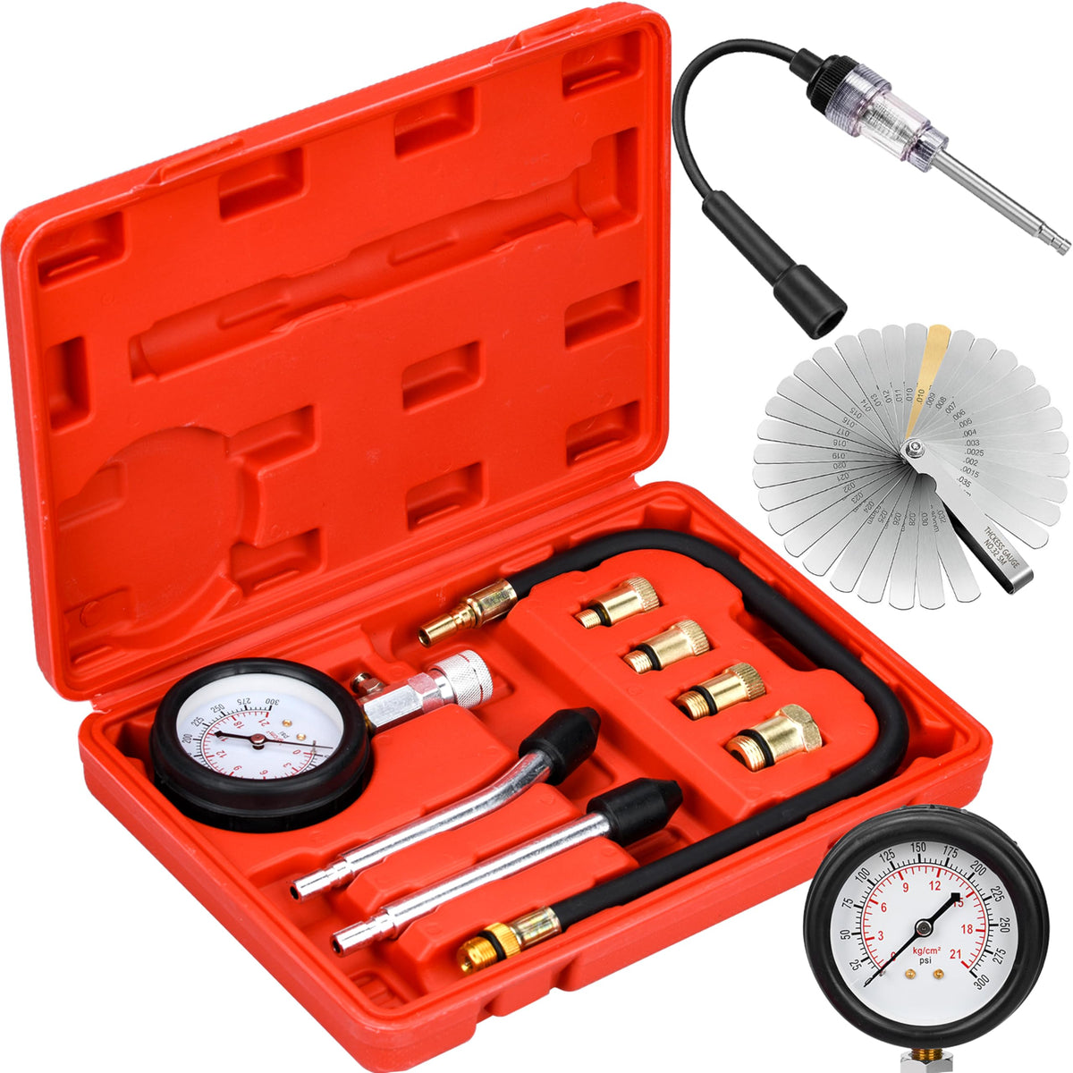 BEAUGIREW compression tester pressure gauge for precise engine diagnostics