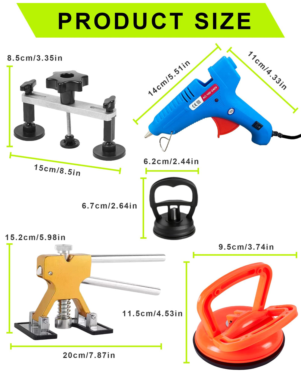 Beautiebeam golden lifter tool used for precise minor dents repair.