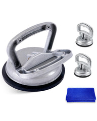 BeautyBeam large suction cup in use on a car door for dent removal.