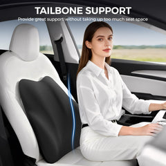 BEBAS ergonomic lower-back pillow on an office chair