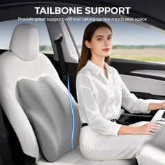 BEBAS ergonomic back cushion promotes healthy posture on the road.