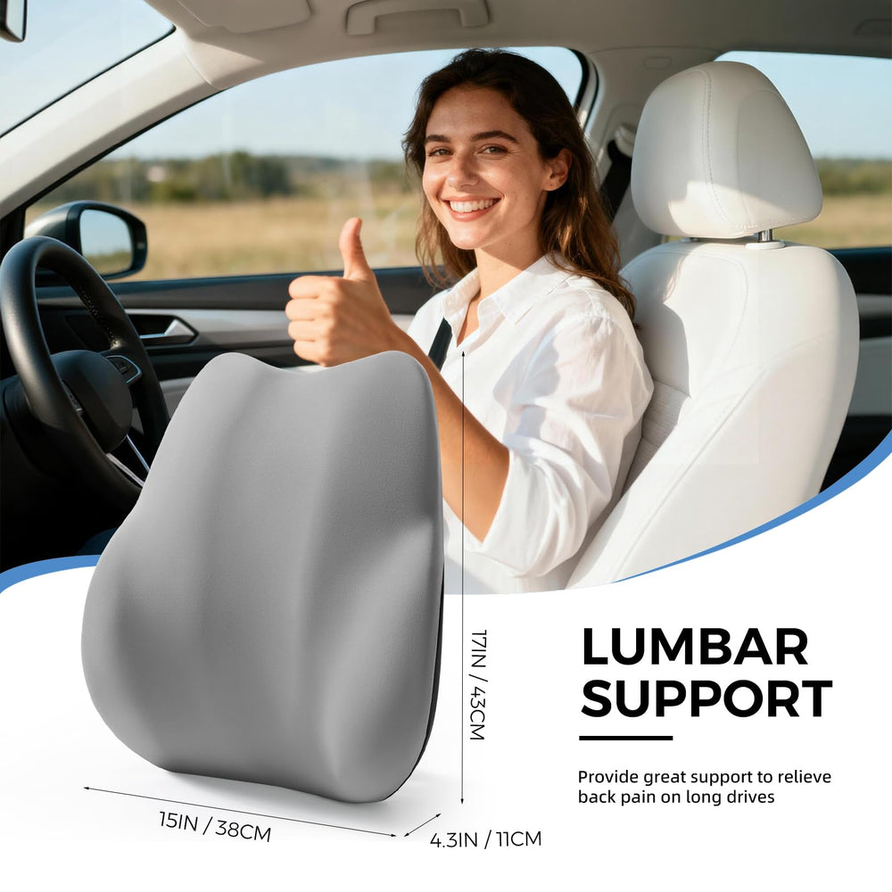 BEBAS lumbar support pillow memory foam core adapts to your waist and back for lasting comfort.