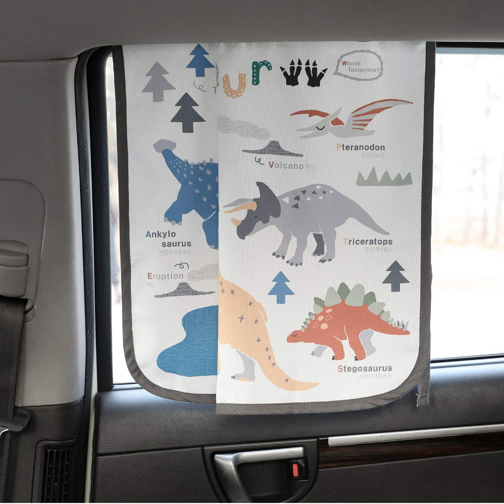 Bebedeco magnetic car window attachment shows tool-free setup with magnets.