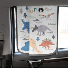 Bebedeco magnetic car window attachment shows tool-free setup with magnets.