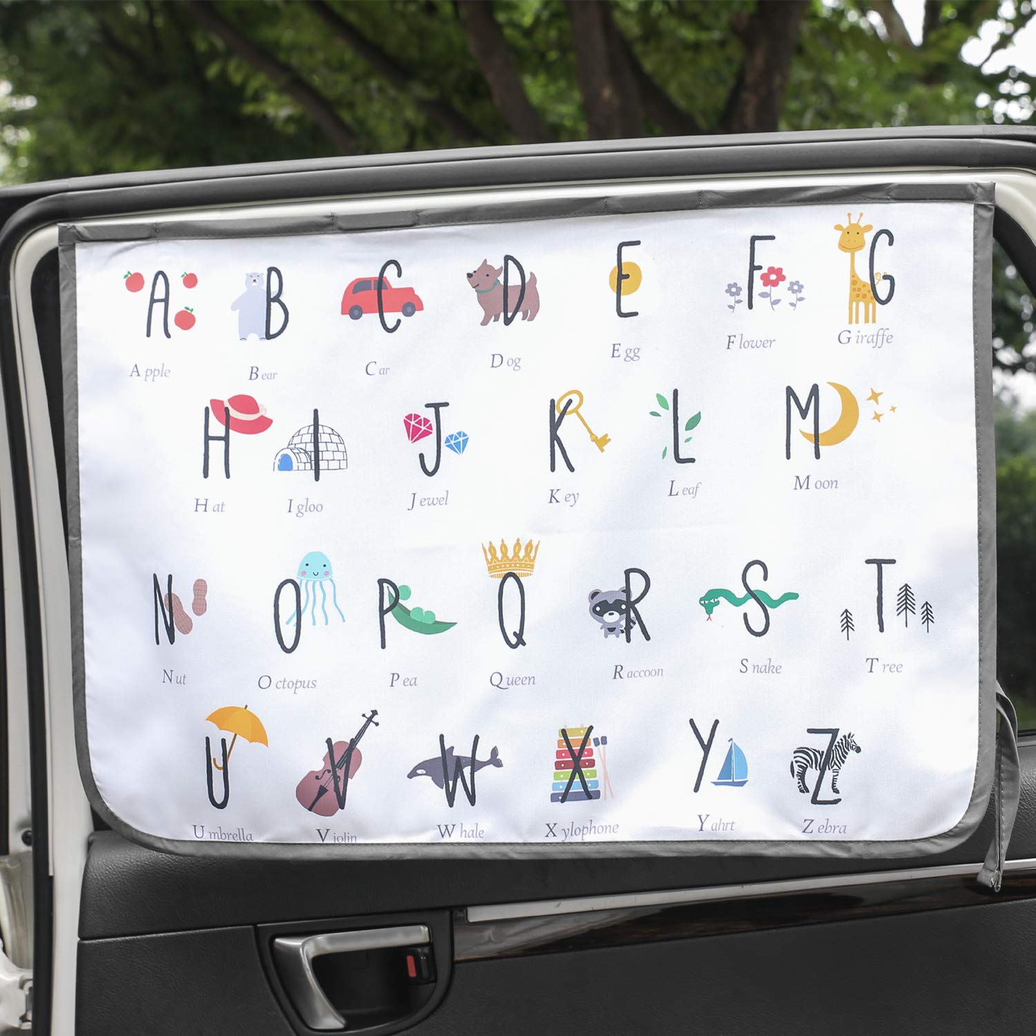 bebedeco magnetic sun shade on side window for quick sun protection